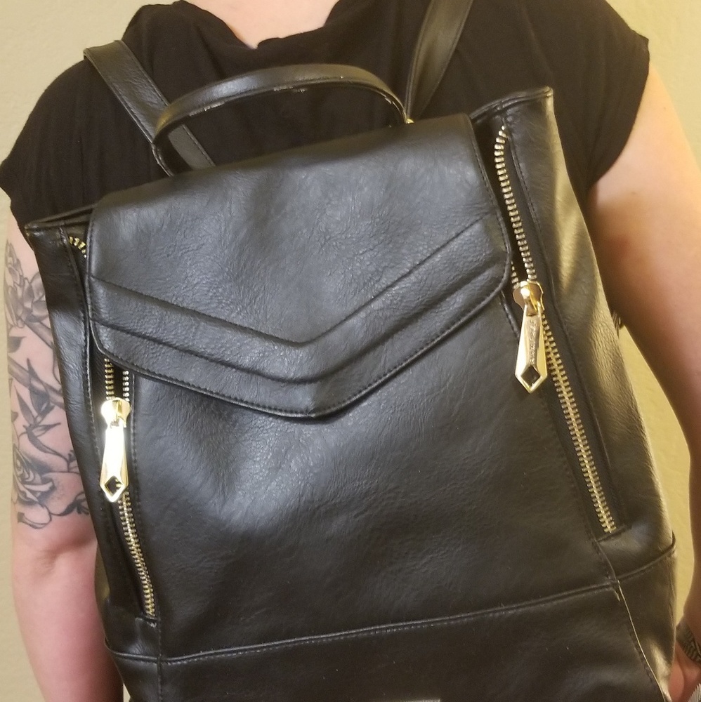 Black & Gold Backpack by Rampage